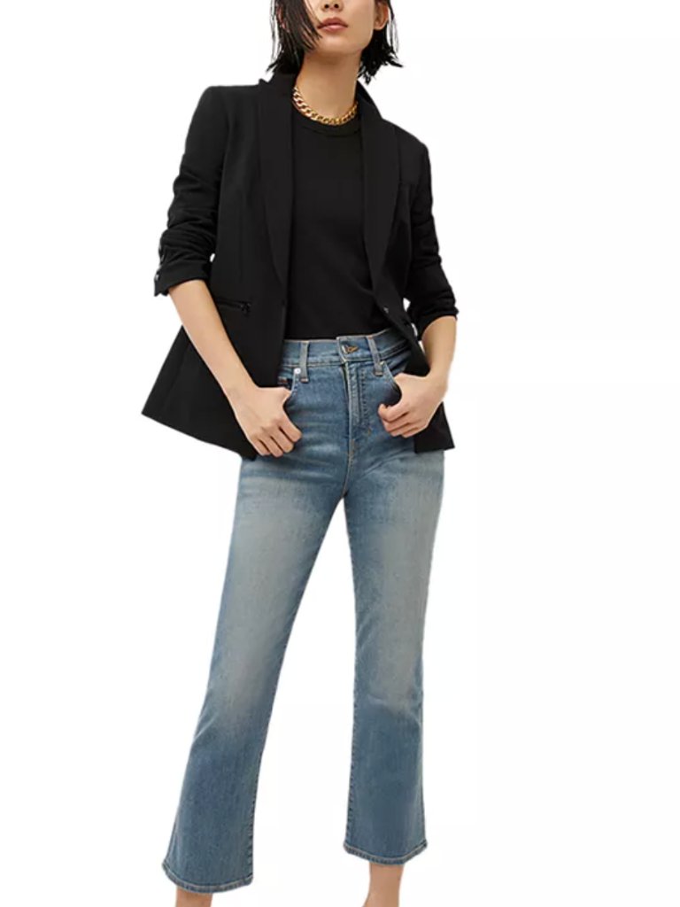 Veronica Beard Black Scuba Blazer Jacket